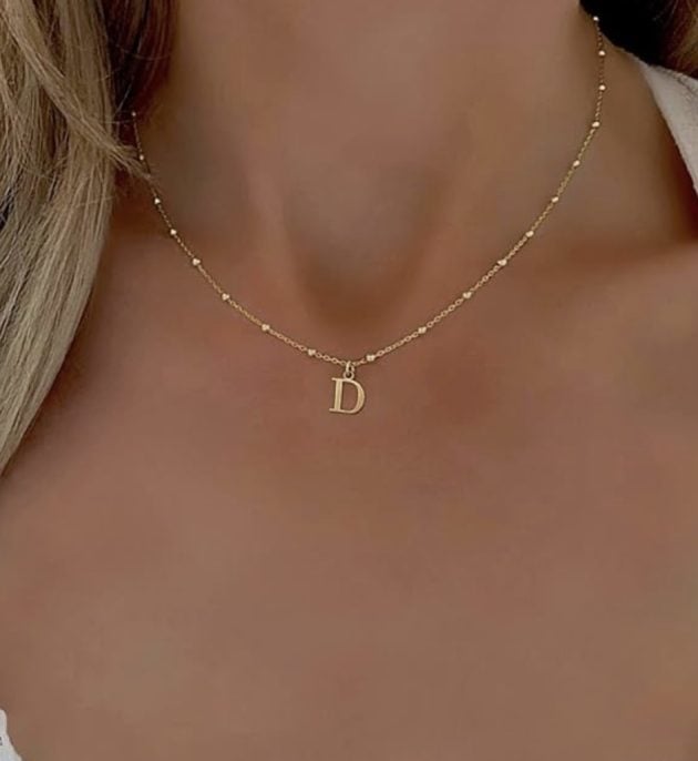 Initial Necklace for Women